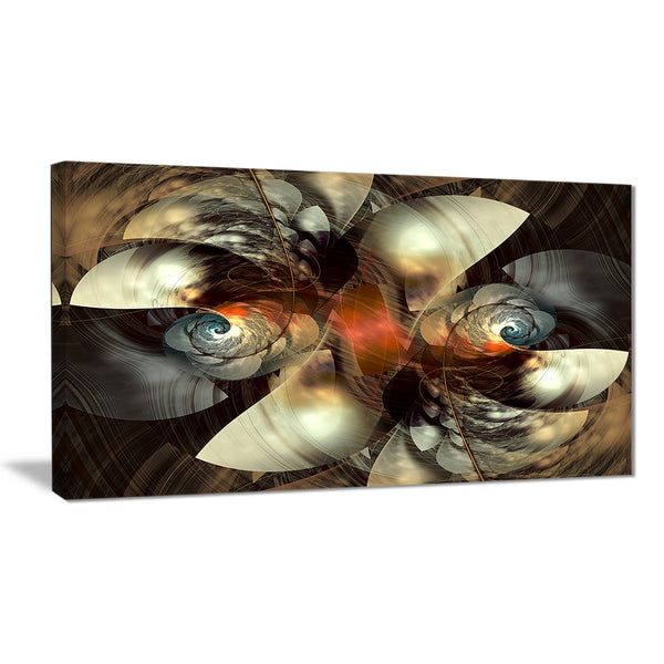 brown fractal artwork abstract digital art canvas print PT7692