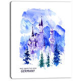 germany watercolor landscape cityscape painting canvas print PT7763