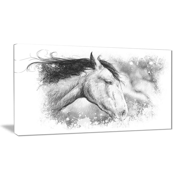 horse tattoo art animal digital art canvas print PT7802