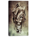 fantasy clown joker tattoo sketch digital art canvas print PT7822