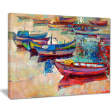 boats and ocean seascape painting canvas print PT7825