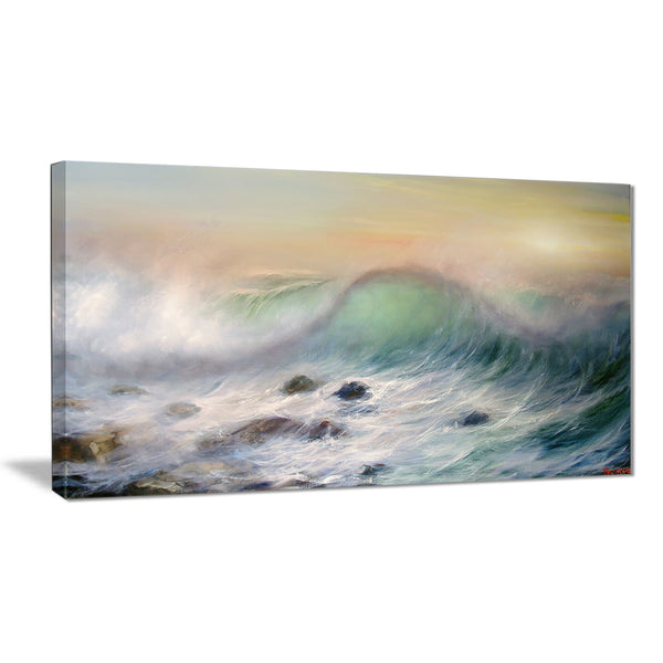 mountains of waves seascape painting canvas print PT7850