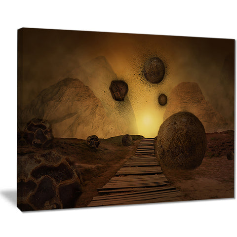 stones from space abstract digital art canvas print PT7866
