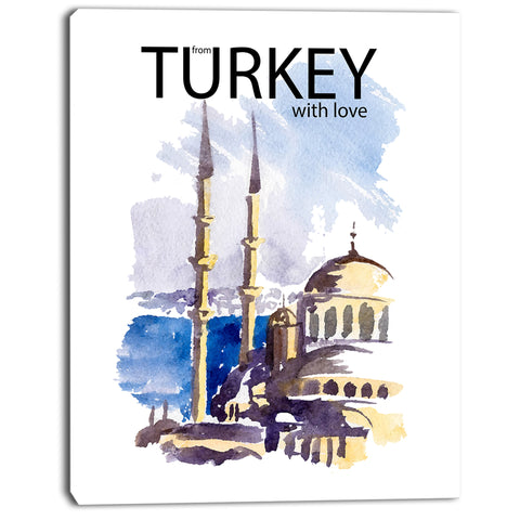 turkey vector illustration cityscape canvas art print PT7871