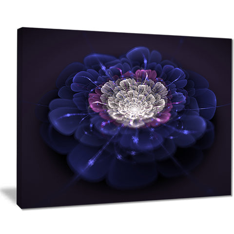 blue white fractal flowers floral digital art canvas print PT7910