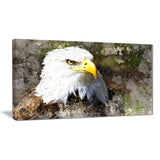 eagle head with textures animal digital art canvas print PT7952