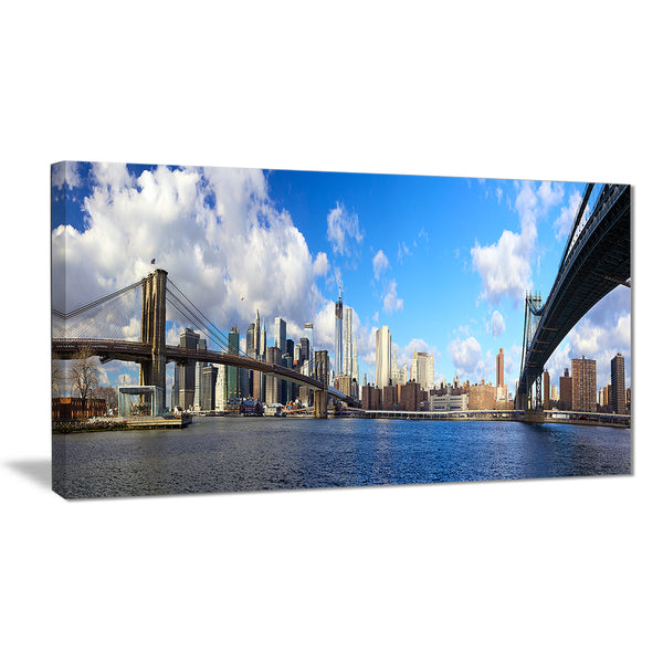 bright manhattan day panorama cityscape photo canvas print PT7998