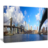 bright manhattan day panorama cityscape photo canvas print PT7998