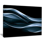 fractal lines blue in black abstract digital art canvas print PT8009