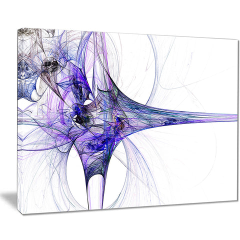 large fractal artwork blue abstract digital art canvas print PT8062