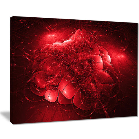 alien mystical flower red floral digital art canvas print PT8105