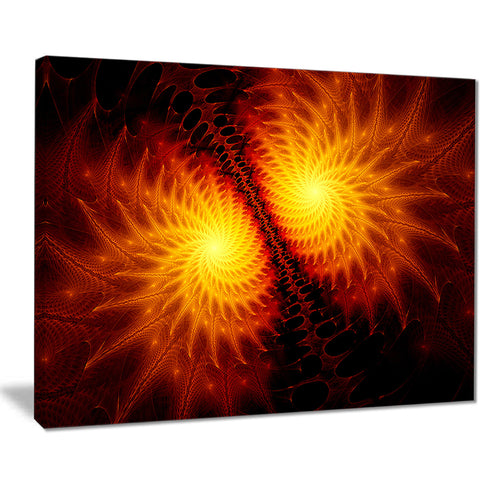 fiery wings of dragon abstract digital art canvas print PT8148