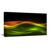 abstract green yellow in black abstract digital art canvas print PT8229