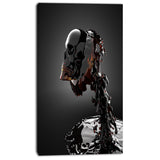 skull in liquid portrait digital art canvas print PT8236