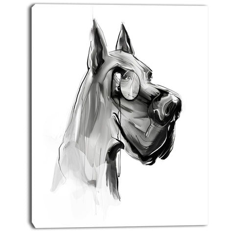 english bulldog with monocle animal digital art canvas print PT8247