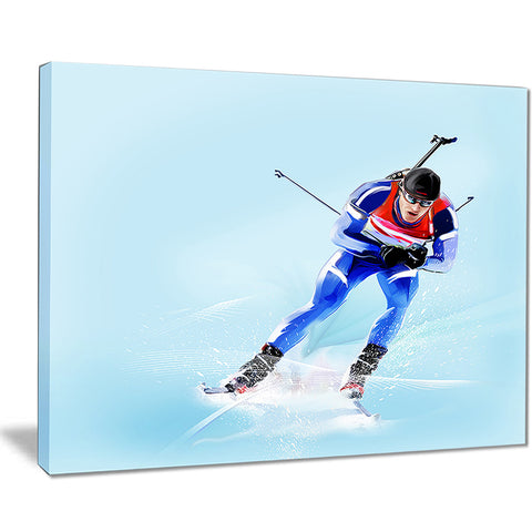 professional male skier portrait digital art canvas print PT8252