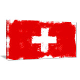 switzerland flag illustration flag painting canvas print  PT8261