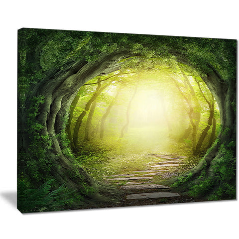 magic green forest landscape photo canvas print PT8318
