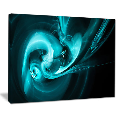 blue colored smoke pattern abstract digital art canvas print PT8330