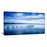 white clouds and blue sea seascape photo canvas print PT8375