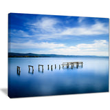 white clouds and blue sea seascape photo canvas print PT8375