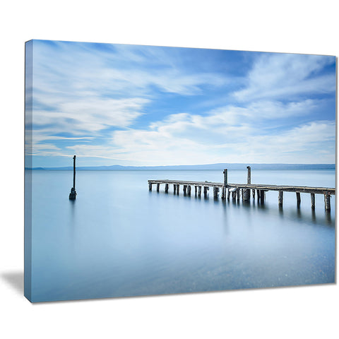 bright sky and blue sea seascape photo canvas print PT8388