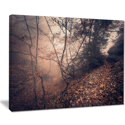 vintage style leaves and trees landscape photo canvas print PT8463