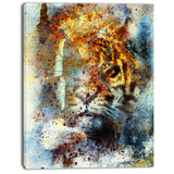 gentle tiger portrait animal digital art canvas print PT8628