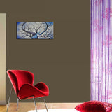 Small Blue Love Tree Painting 219s - 32x16in