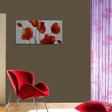 Orange Floral Painting 278s - 32x16in