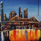 Night City Art Painting Australia 80x32in