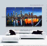 Night City Art Painting Australia 80x32in