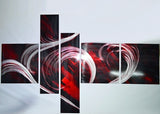 Red Metal Art Painting 66x36in