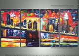 New York City Knife Art Painting  63x32in