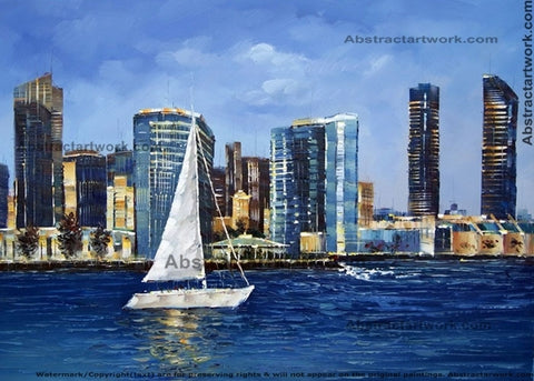 San Diego Boat Painting 40x30in