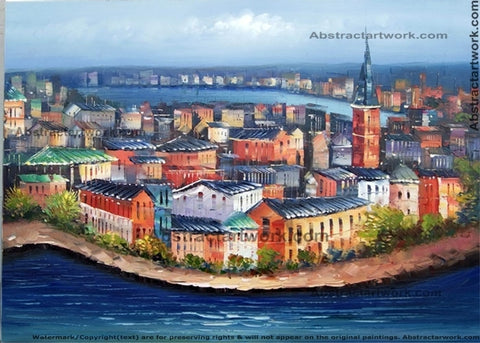 Stockholm Sweden Cityscape 40x30in